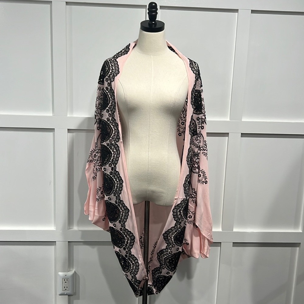 Free People Light Pink Shrug, One Size